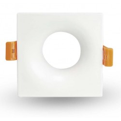 Foco fijo empotrar SPA02 Cuadrado 85x85mm, corte 70mm, para Lámpara GU10/MR16